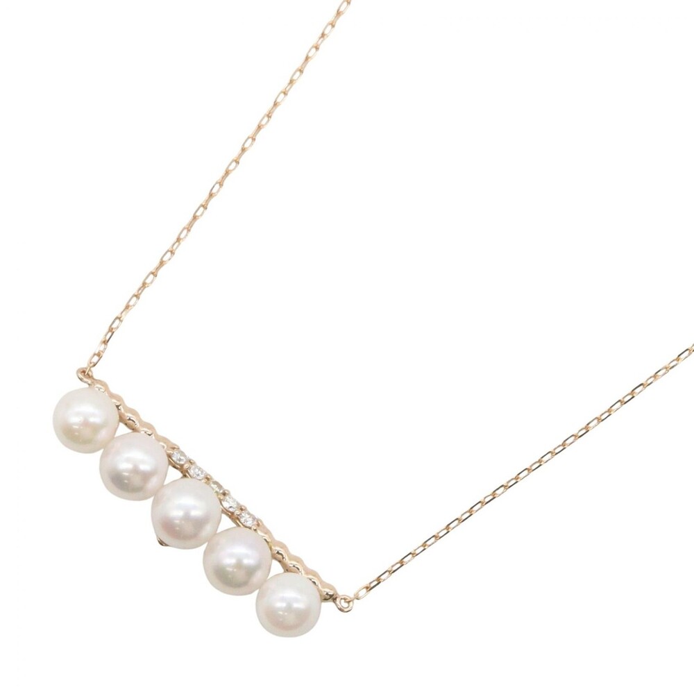 Jewelry Pearl Diamond Necklace 18Kpg #368777J58B